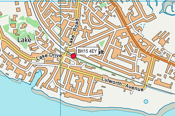 BH15 4EY map - OS VectorMap District (Ordnance Survey)