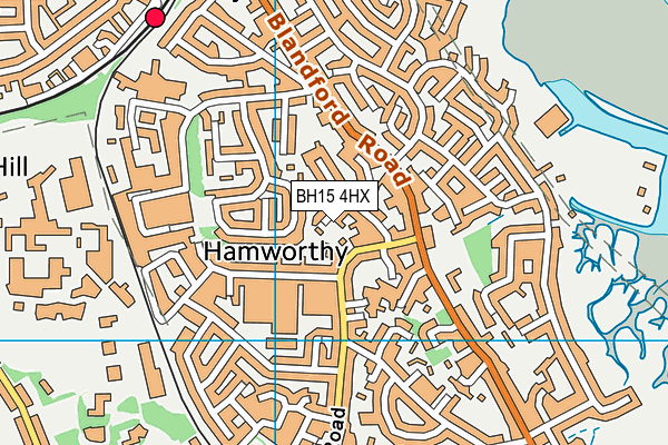 BH15 4HX map - OS VectorMap District (Ordnance Survey)