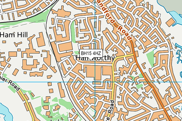 BH15 4HZ map - OS VectorMap District (Ordnance Survey)