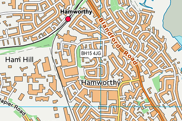 BH15 4JG map - OS VectorMap District (Ordnance Survey)