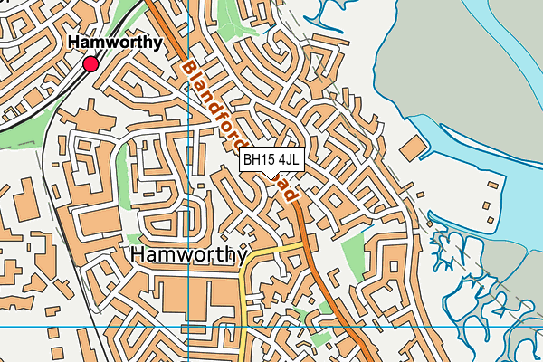 BH15 4JL map - OS VectorMap District (Ordnance Survey)