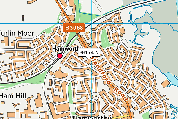 BH15 4JN map - OS VectorMap District (Ordnance Survey)