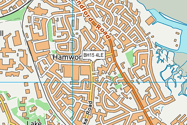 BH15 4LE map - OS VectorMap District (Ordnance Survey)