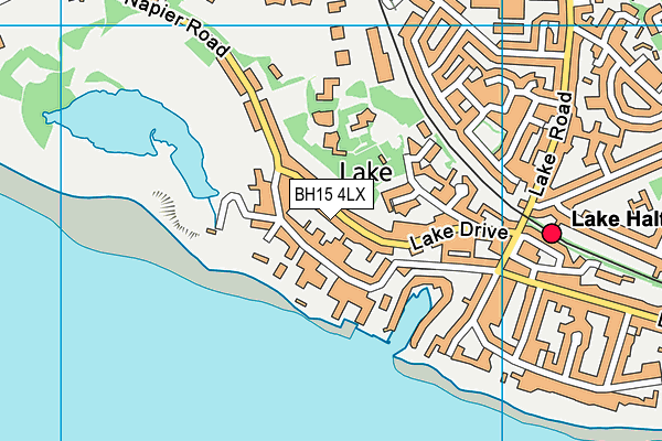 BH15 4LX map - OS VectorMap District (Ordnance Survey)