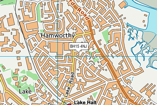 BH15 4NJ map - OS VectorMap District (Ordnance Survey)