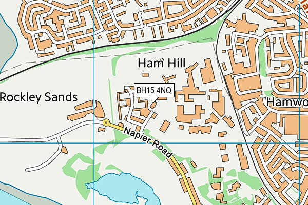 Royal Marines Poole map (BH15 4NQ) - OS VectorMap District (Ordnance Survey)