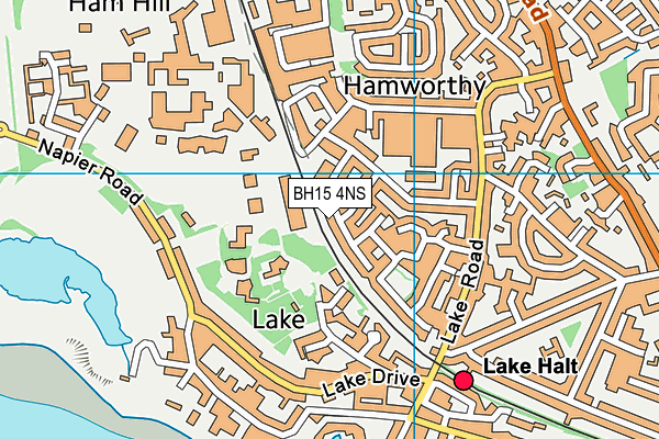 BH15 4NS map - OS VectorMap District (Ordnance Survey)