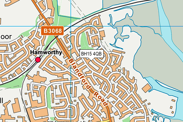 BH15 4QB map - OS VectorMap District (Ordnance Survey)