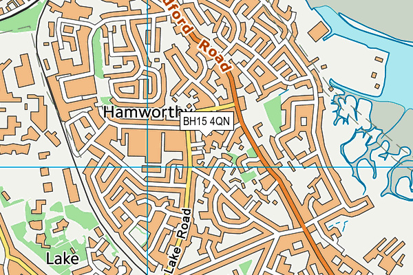 BH15 4QN map - OS VectorMap District (Ordnance Survey)