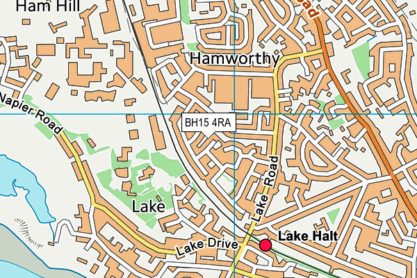 BH15 4RA map - OS VectorMap District (Ordnance Survey)