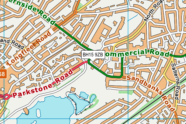 BH15 9ZB map - OS VectorMap District (Ordnance Survey)