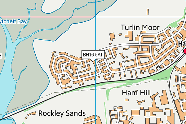 BH16 5AT map - OS VectorMap District (Ordnance Survey)