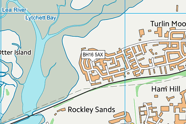 BH16 5AX map - OS VectorMap District (Ordnance Survey)