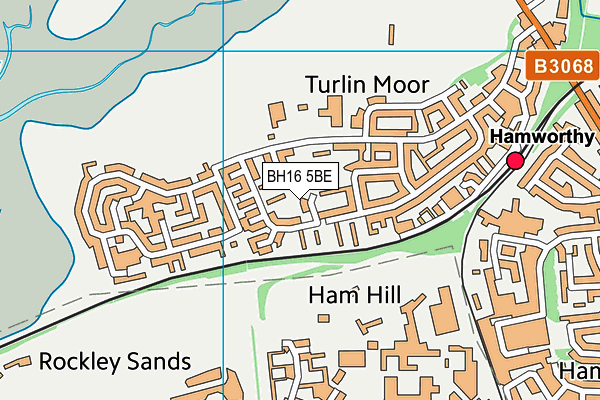 BH16 5BE map - OS VectorMap District (Ordnance Survey)