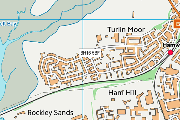 BH16 5BF map - OS VectorMap District (Ordnance Survey)