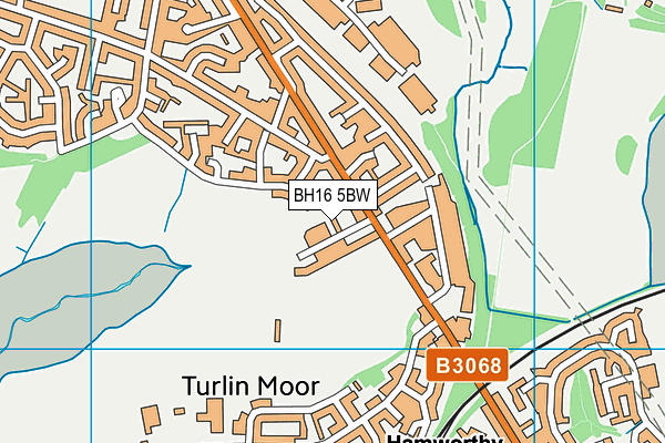Turlin Moor Recreation Ground map (BH16 5BW) - OS VectorMap District (Ordnance Survey)