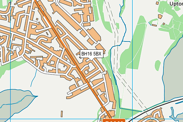 BH16 5BX map - OS VectorMap District (Ordnance Survey)