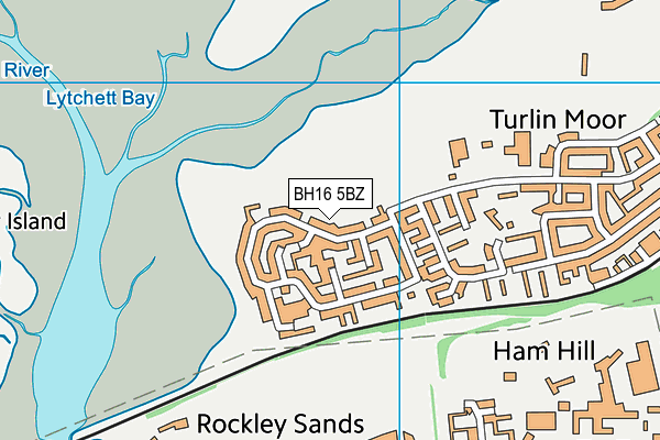 BH16 5BZ map - OS VectorMap District (Ordnance Survey)