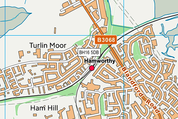 BH16 5DB map - OS VectorMap District (Ordnance Survey)