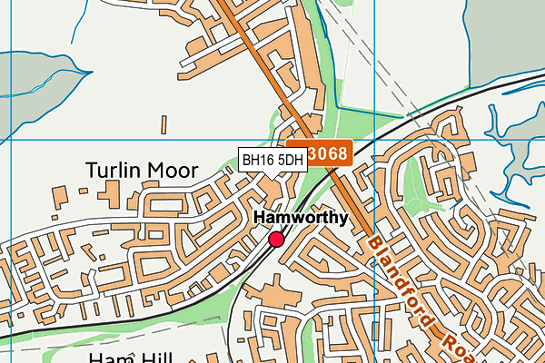 BH16 5DH map - OS VectorMap District (Ordnance Survey)