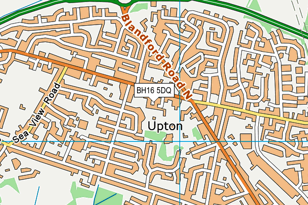 BH16 5DQ map - OS VectorMap District (Ordnance Survey)