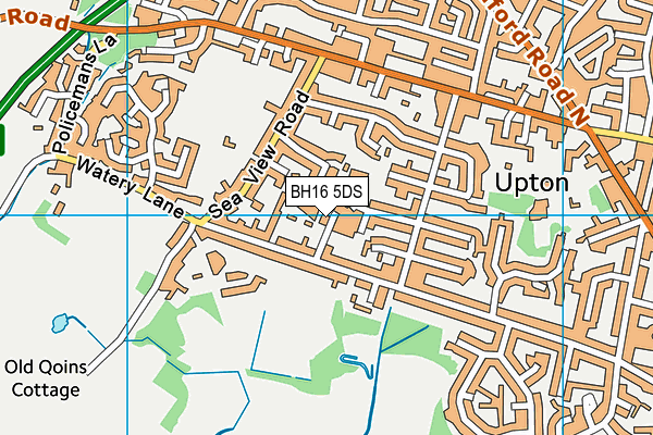 BH16 5DS map - OS VectorMap District (Ordnance Survey)