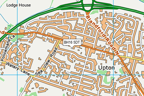 BH16 5DT map - OS VectorMap District (Ordnance Survey)