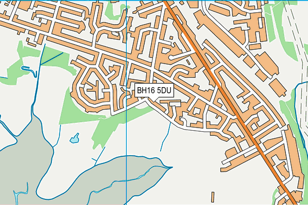 BH16 5DU map - OS VectorMap District (Ordnance Survey)