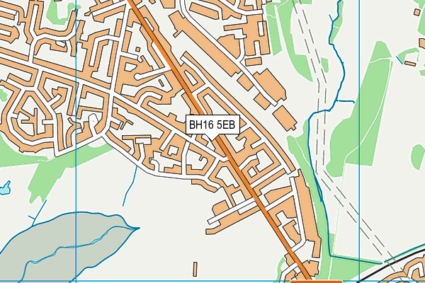 BH16 5EB map - OS VectorMap District (Ordnance Survey)