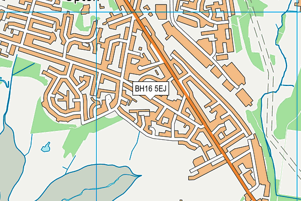 BH16 5EJ map - OS VectorMap District (Ordnance Survey)