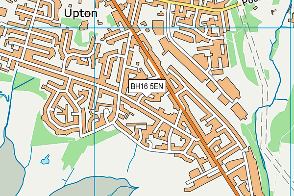 BH16 5EN map - OS VectorMap District (Ordnance Survey)