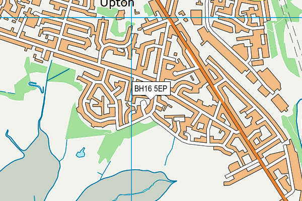 BH16 5EP map - OS VectorMap District (Ordnance Survey)