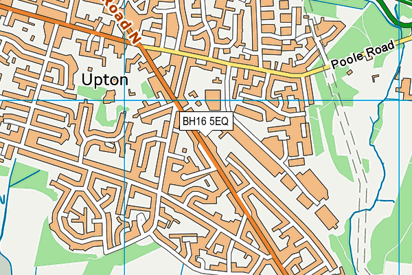 BH16 5EQ map - OS VectorMap District (Ordnance Survey)