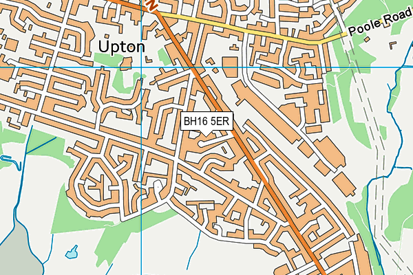 BH16 5ER map - OS VectorMap District (Ordnance Survey)