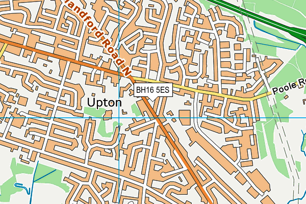 BH16 5ES map - OS VectorMap District (Ordnance Survey)