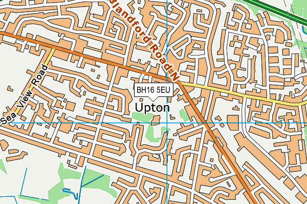 BH16 5EU map - OS VectorMap District (Ordnance Survey)