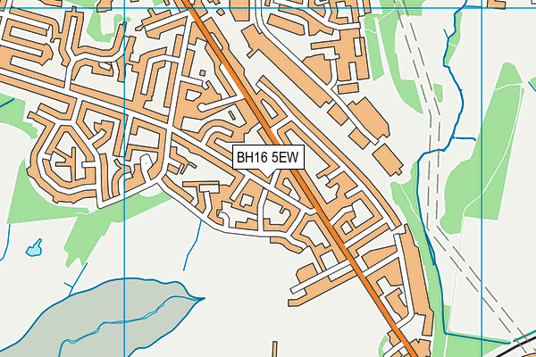 BH16 5EW map - OS VectorMap District (Ordnance Survey)