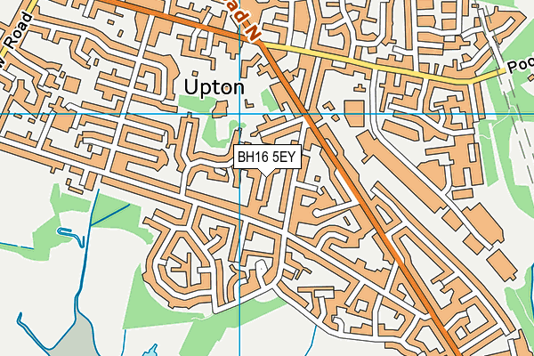 BH16 5EY map - OS VectorMap District (Ordnance Survey)