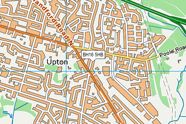 BH16 5HB map - OS VectorMap District (Ordnance Survey)