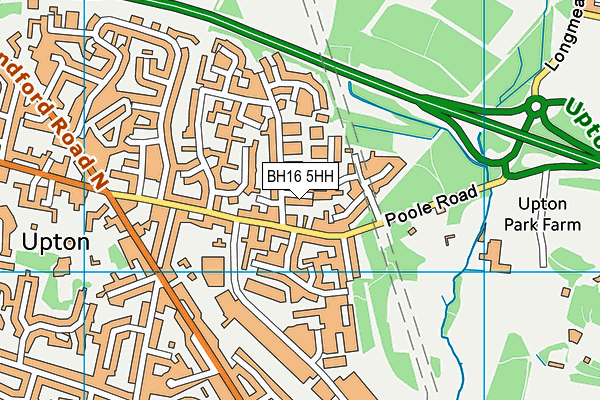 BH16 5HH map - OS VectorMap District (Ordnance Survey)