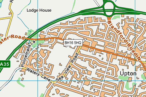 BH16 5HQ map - OS VectorMap District (Ordnance Survey)