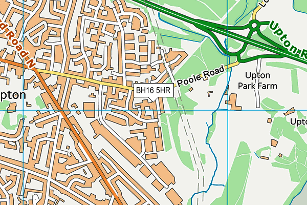 BH16 5HR map - OS VectorMap District (Ordnance Survey)