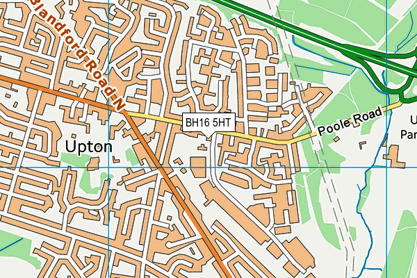 BH16 5HT map - OS VectorMap District (Ordnance Survey)