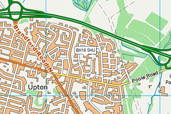 BH16 5HU map - OS VectorMap District (Ordnance Survey)