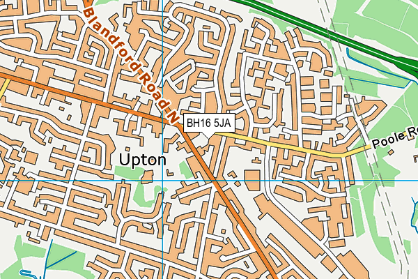 BH16 5JA map - OS VectorMap District (Ordnance Survey)