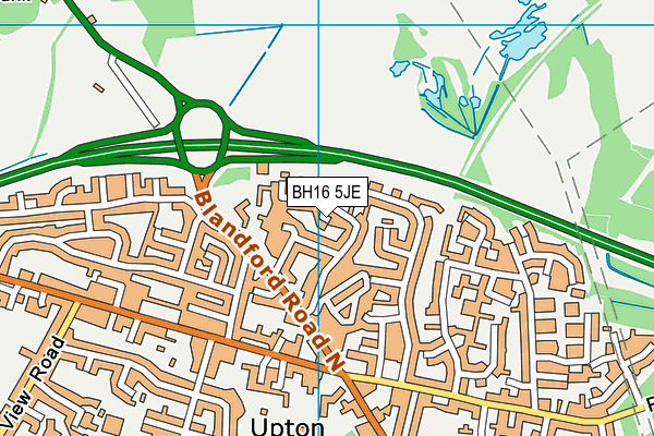 BH16 5JE map - OS VectorMap District (Ordnance Survey)