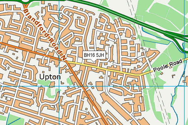 BH16 5JH map - OS VectorMap District (Ordnance Survey)