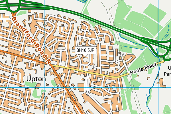 BH16 5JP map - OS VectorMap District (Ordnance Survey)