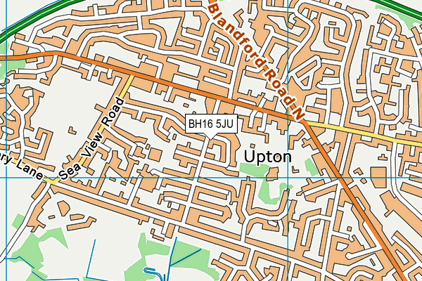 BH16 5JU map - OS VectorMap District (Ordnance Survey)