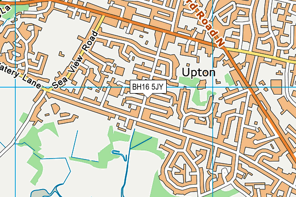 BH16 5JY map - OS VectorMap District (Ordnance Survey)